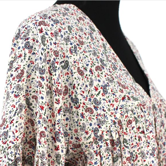 DOEN Savona Paisley Silk Blouse - S - Picture 4 of 4